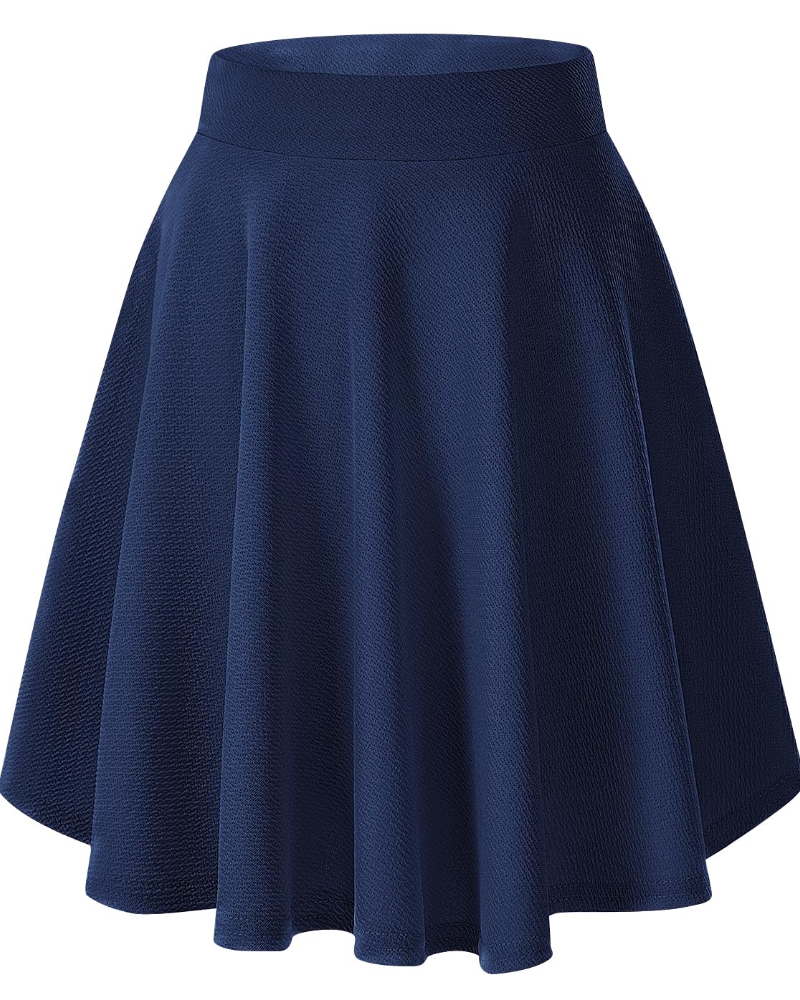 Ottilie Jupe Midi Femme – Taille Élastique, Coupe Évasée, Plissée & Fluide