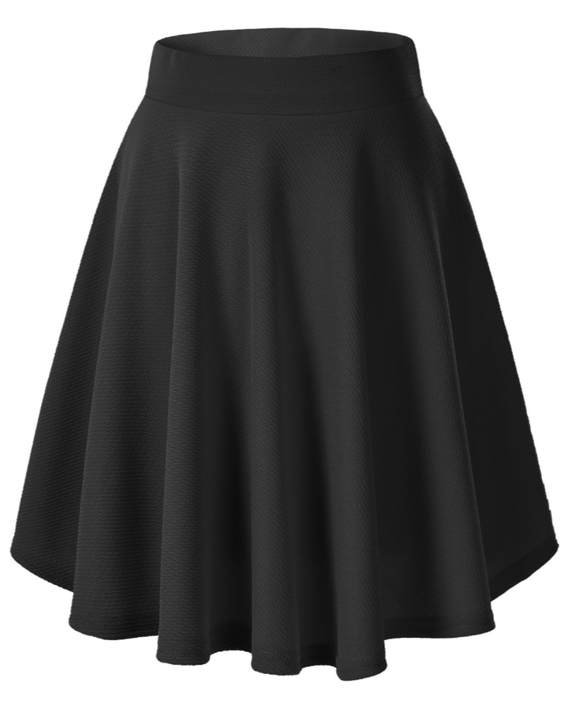 Ottilie Jupe Midi Femme – Taille Élastique, Coupe Évasée, Plissée & Fluide