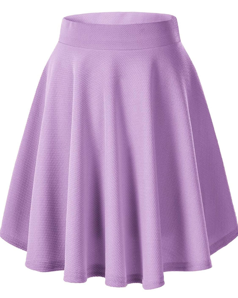 Ottilie Jupe Midi Femme – Taille Élastique, Coupe Évasée, Plissée & Fluide
