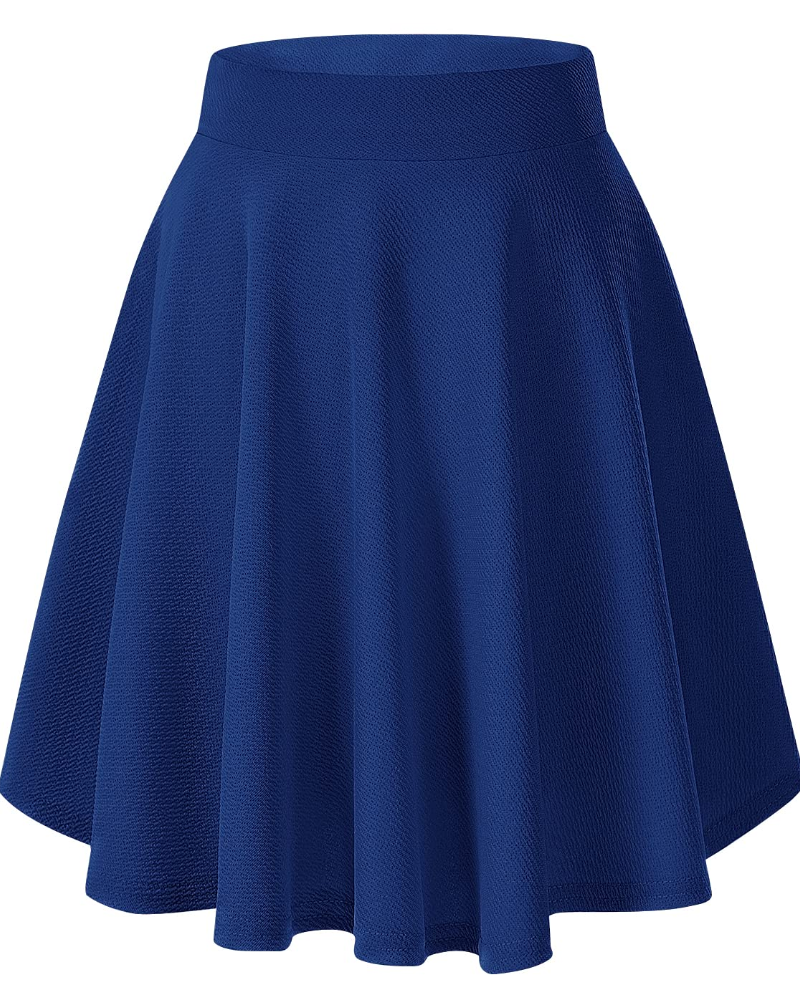 Ottilie Jupe Midi Femme – Taille Élastique, Coupe Évasée, Plissée & Fluide