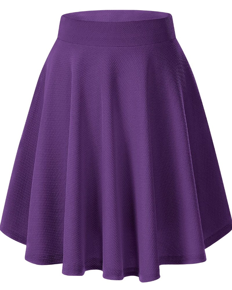 Ottilie Jupe Midi Femme – Taille Élastique, Coupe Évasée, Plissée & Fluide