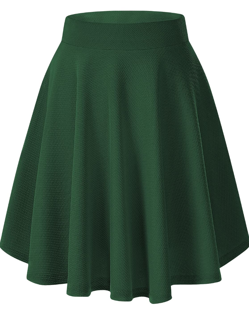 Ottilie Jupe Midi Femme – Taille Élastique, Coupe Évasée, Plissée & Fluide