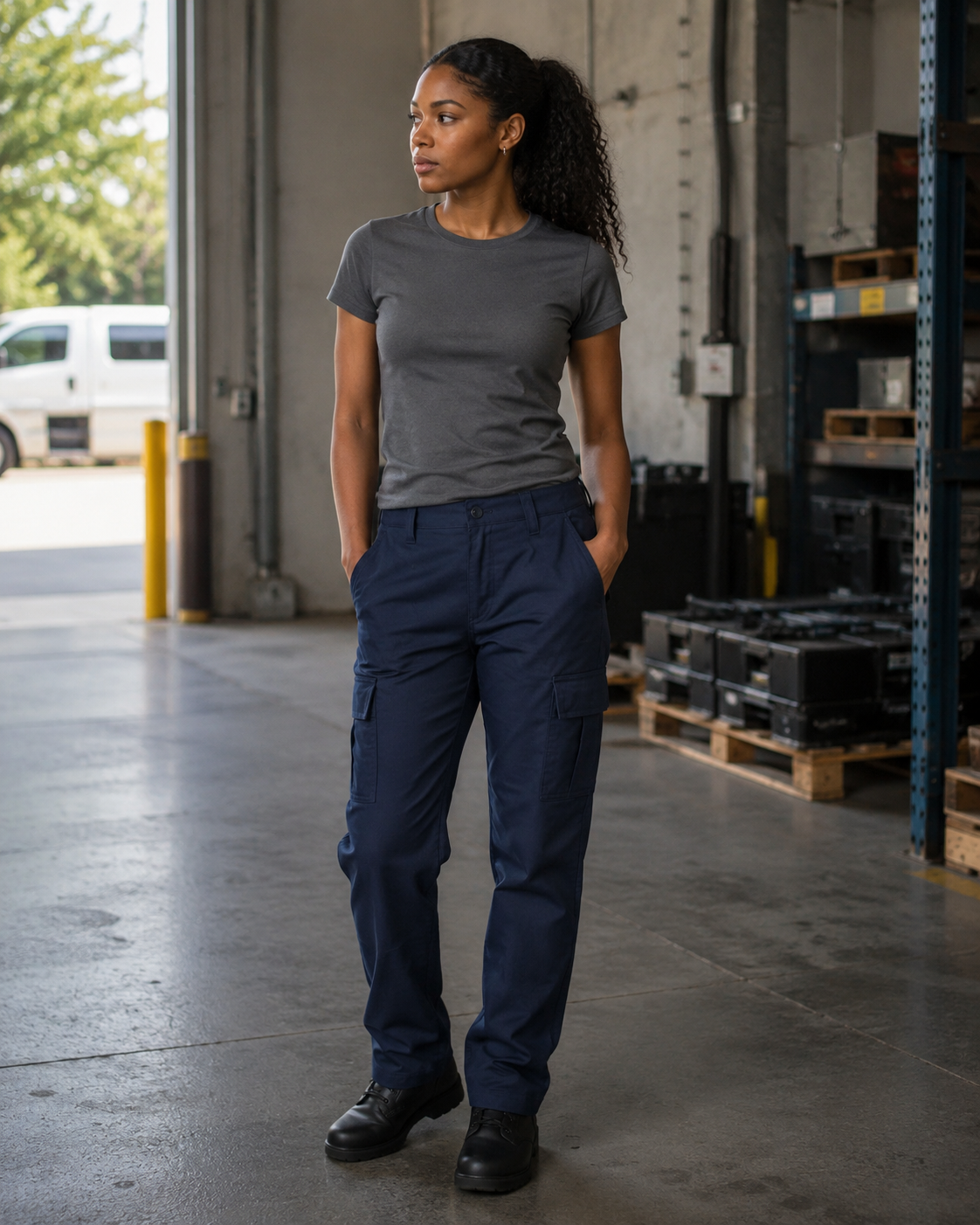 Winona Pantalon Cargo de Travail Femme – Coupe Confortable, Tissu Résistant & Multiples Poches