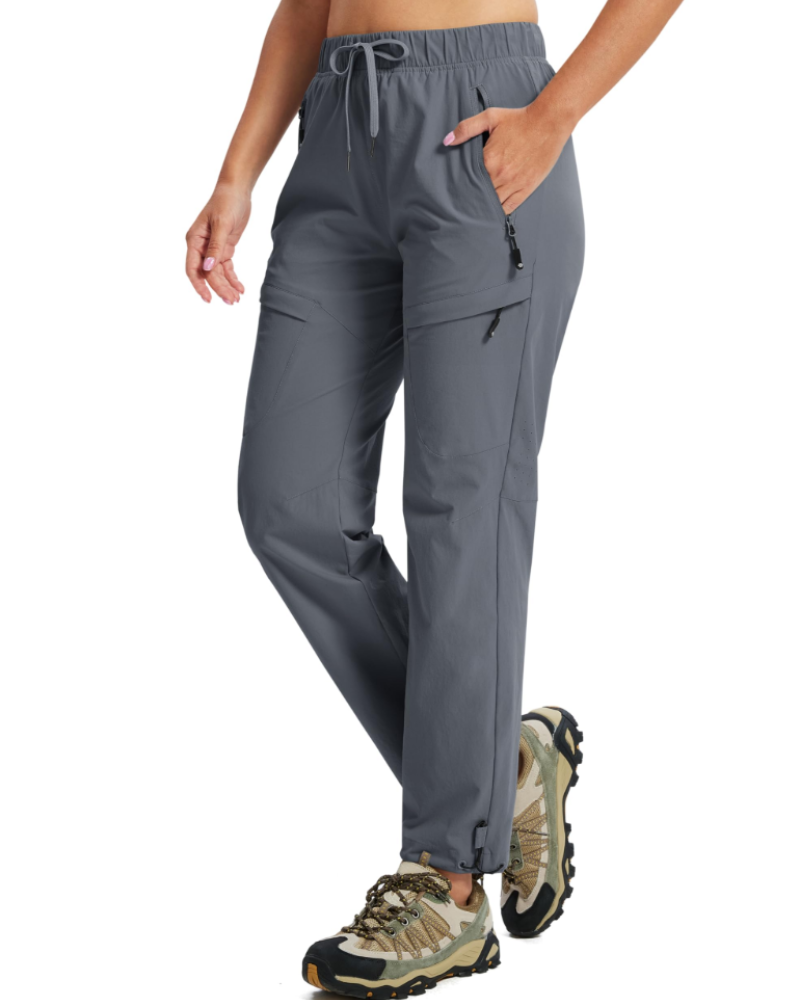 Manon Pantalon Randonnée Femme – Déperlant, UPF 50+, Stretch & 5 Poches Zippées