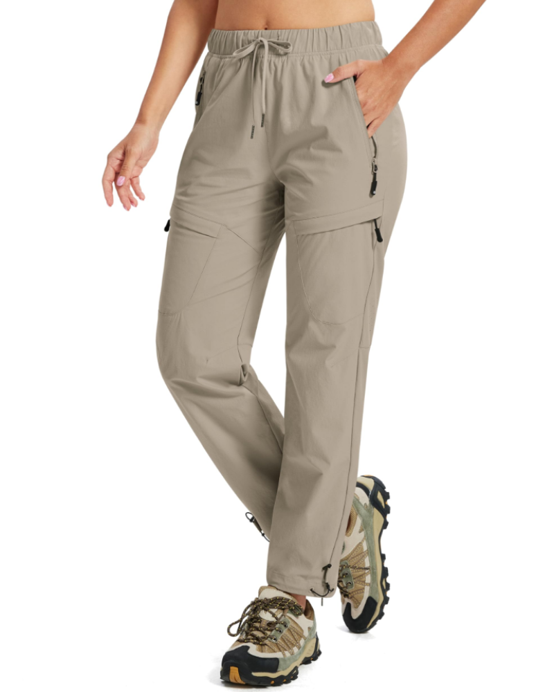 Manon Pantalon Randonnée Femme – Déperlant, UPF 50+, Stretch & 5 Poches Zippées