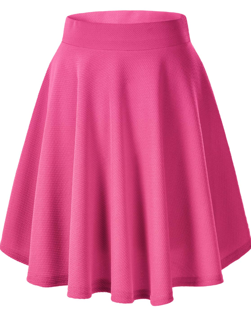 Ottilie Jupe Midi Femme – Taille Élastique, Coupe Évasée, Plissée & Fluide
