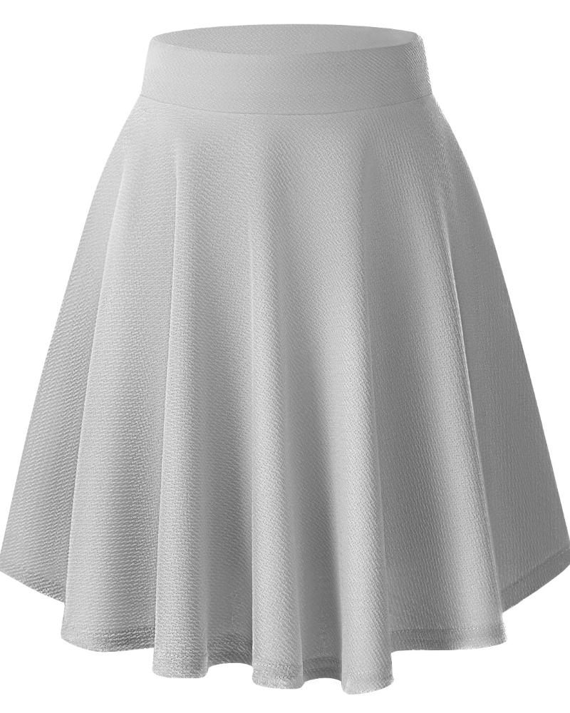Ottilie Jupe Midi Femme – Taille Élastique, Coupe Évasée, Plissée & Fluide