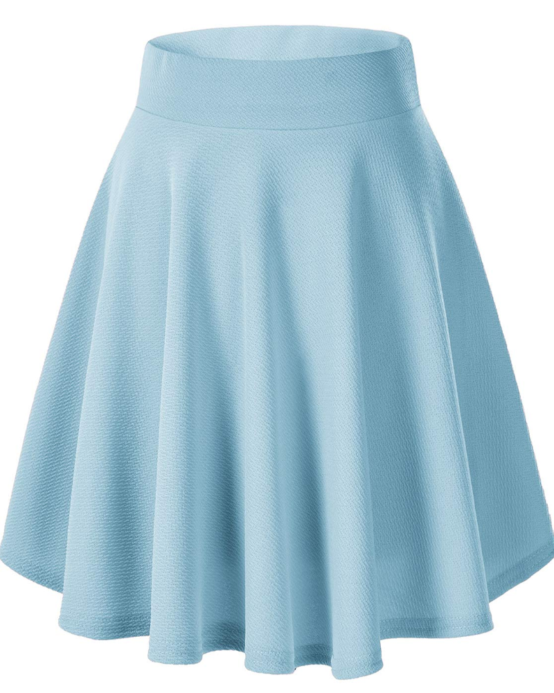 Ottilie Jupe Midi Femme – Taille Élastique, Coupe Évasée, Plissée & Fluide