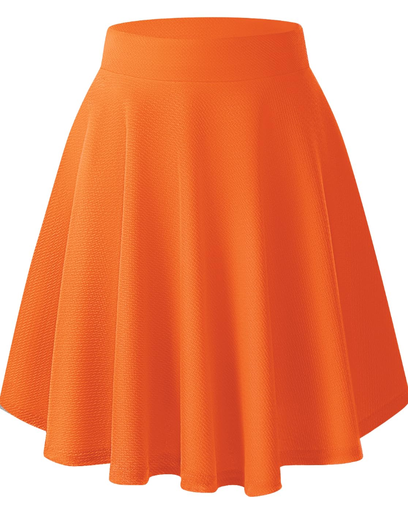 Ottilie Jupe Midi Femme – Taille Élastique, Coupe Évasée, Plissée & Fluide