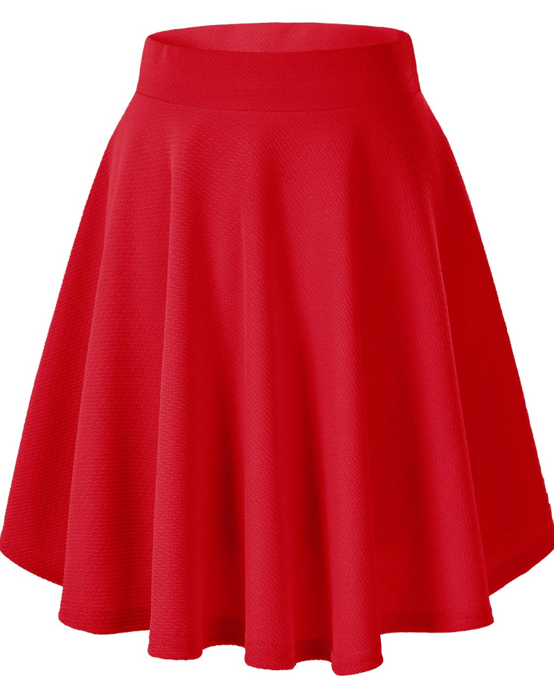 Ottilie Jupe Midi Femme – Taille Élastique, Coupe Évasée, Plissée & Fluide