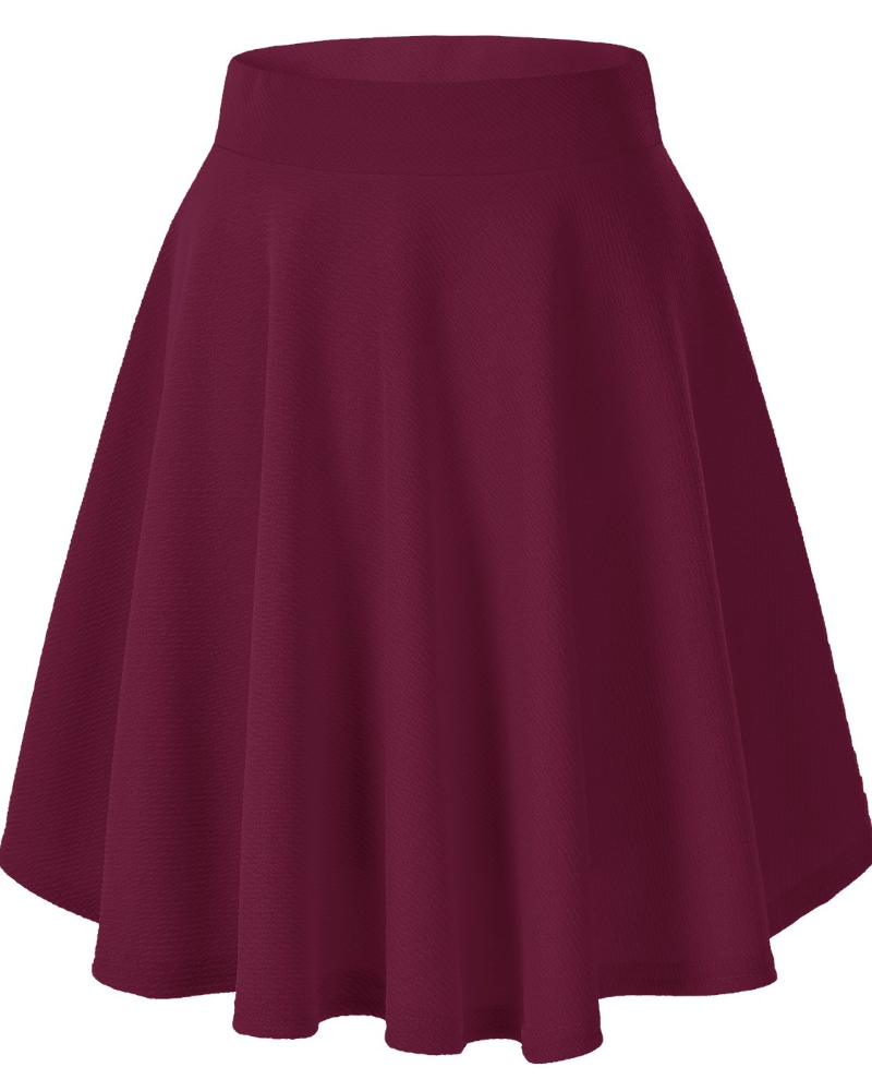 Ottilie Jupe Midi Femme – Taille Élastique, Coupe Évasée, Plissée & Fluide
