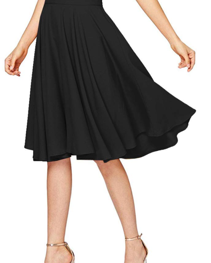 Nolwenn Jupe Midi Femme – Coupe Évasée, Élégante & Polyvalente, Tailles 36 à 46