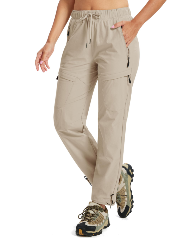 Manon Pantalon Randonnée Femme – Déperlant, UPF 50+, Stretch & 5 Poches Zippées